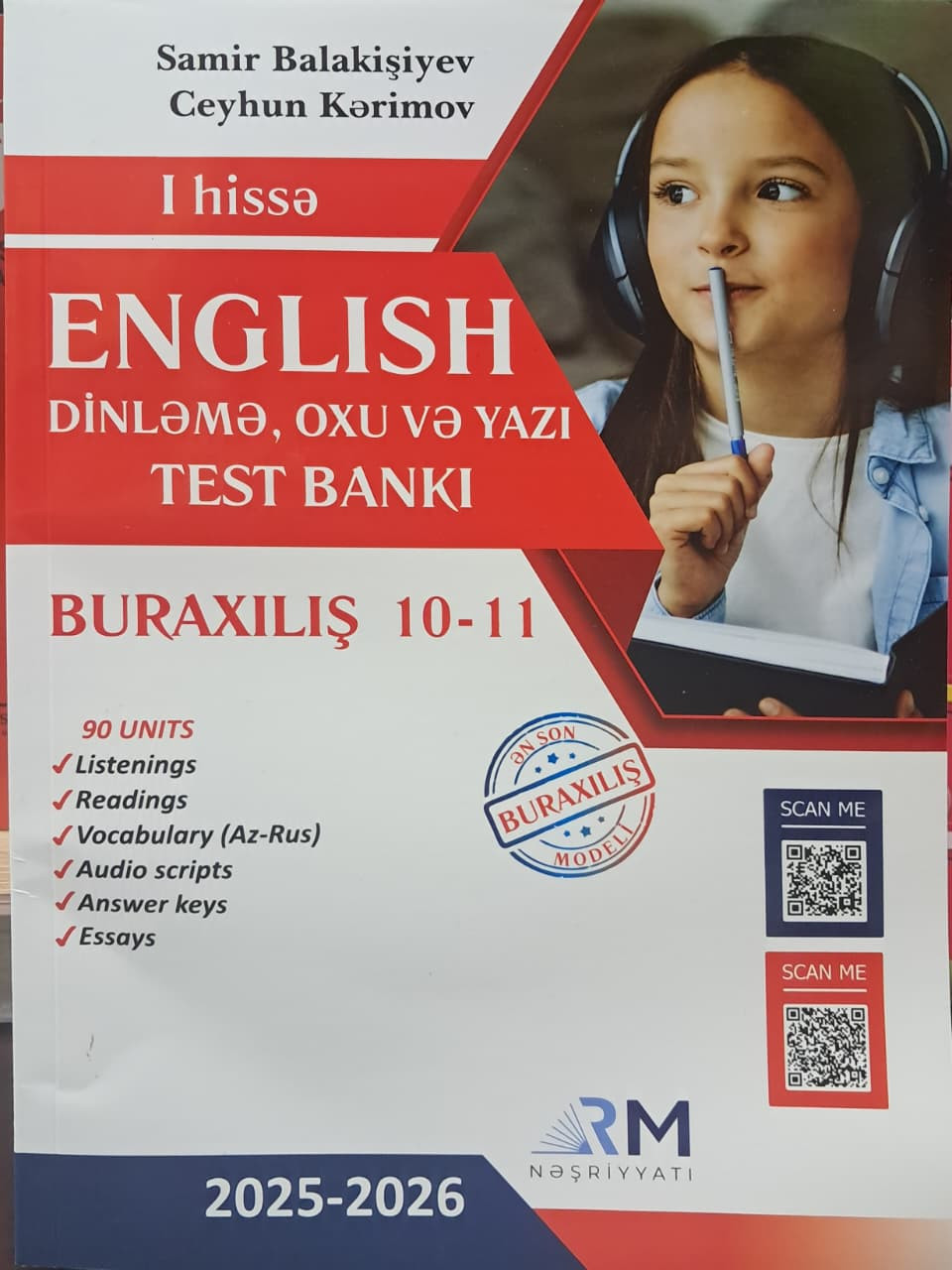English dinləmə oxu və yazı test bankı 10-11 buraxılış 1 hissə