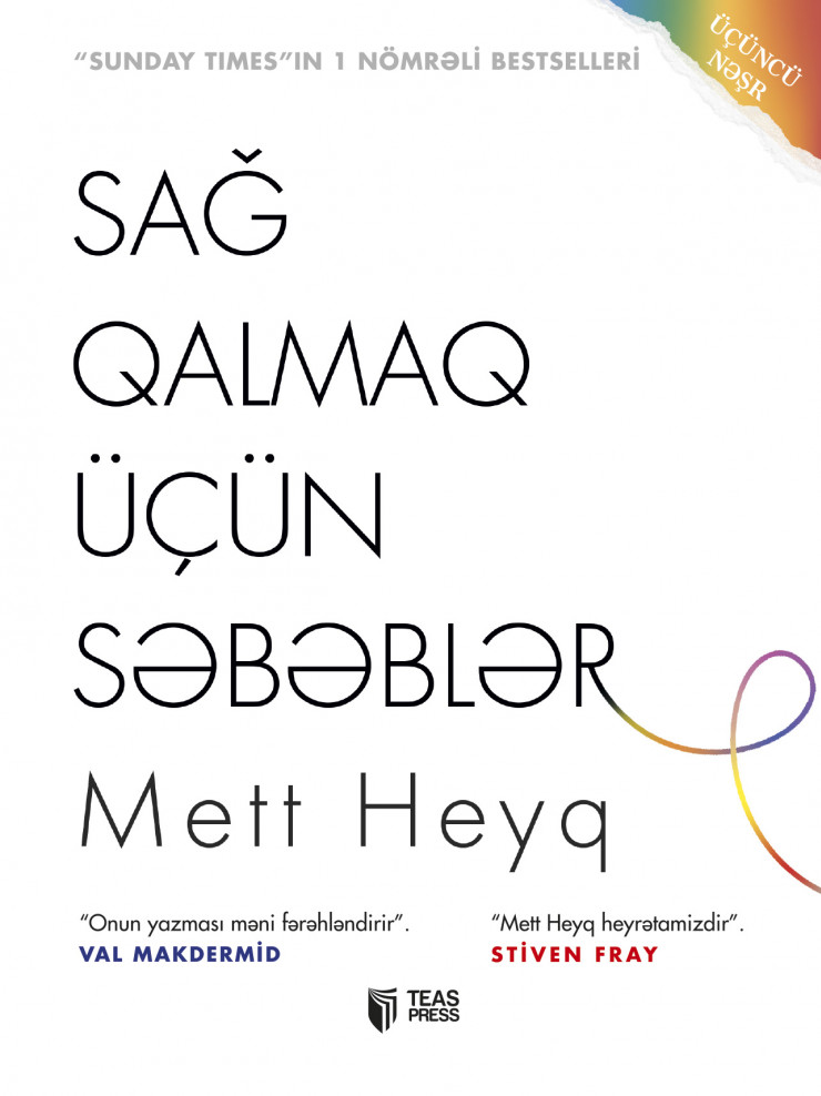 Sağ qalmaq üçün səbəblər kitabı, əsəri, nəşri, çap məhsulu, kitab - Müəllif Mett Heyq ::: TEAS Press Nəşriyyat evi