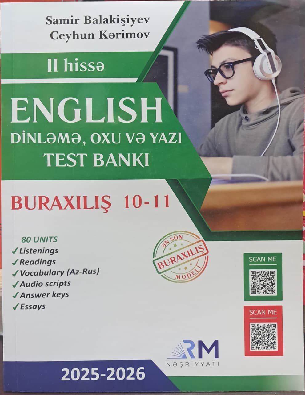 English dinləmə oxu və test bankı 10-11 buraxılış 2 hissə